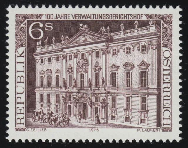 1521 100 Jahre Verwaltungsgerichtshof, Prospekt d. Hofkanzlei, 6 S postfrisch **