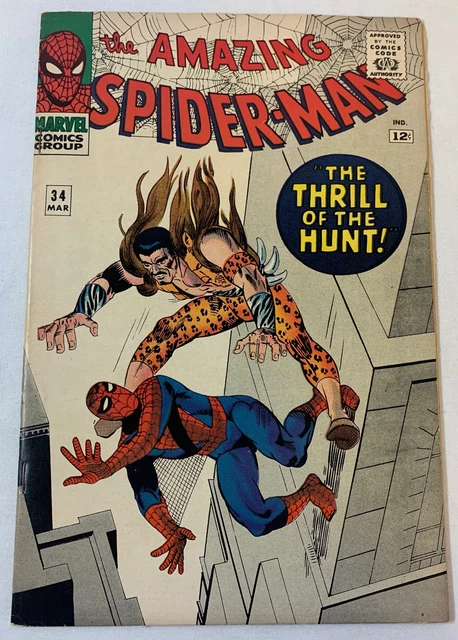 1966 Marvel AMAZING SPIDER-MAN #34 ~ has a little creasing, but looks nice