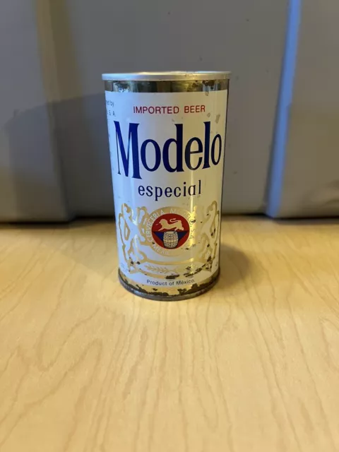 1970 Mexico Modelo Straight Steel Pull Tab Beer Can  Cerveza Empty