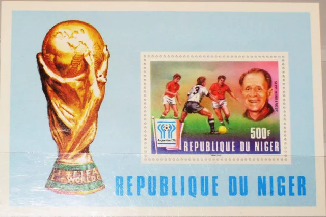 NIGER 1977 Block 18 S/S 417 Soccer World Cup 1978 Fußball WM Football MNH