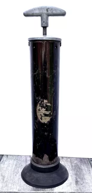 1950's OLD "EVEREADY "DRAIN BUD" PLUMMING DRAIN CLEANING PLUNGER TOOL