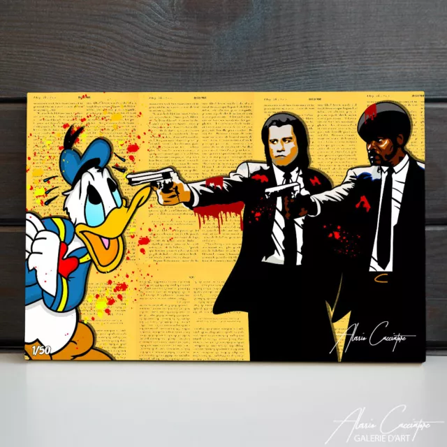 Pulp Fiction Poster, Pop Art canvas, Pulp Fiction Art, Canvas wall art framed