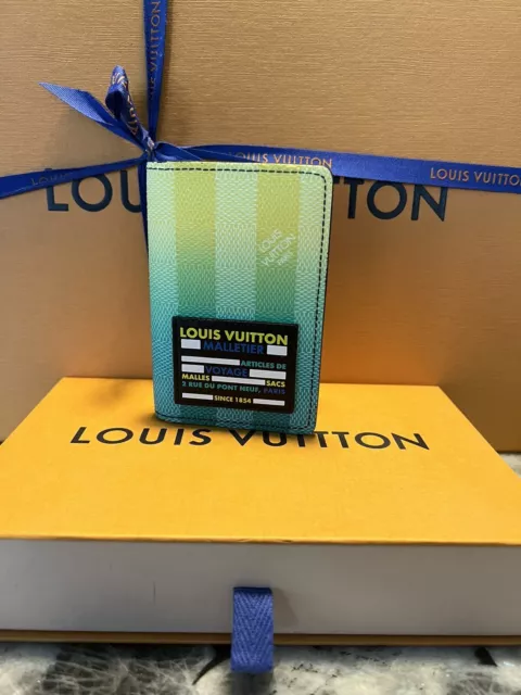 Louis Vuitton Blue Monogram Striped Pocket Organizer – Savonches