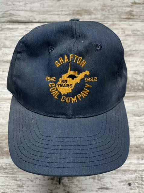 Vintage Trucker Hat Cap Snapback Grafton Coal Company 1942-1992 West Virginia WV