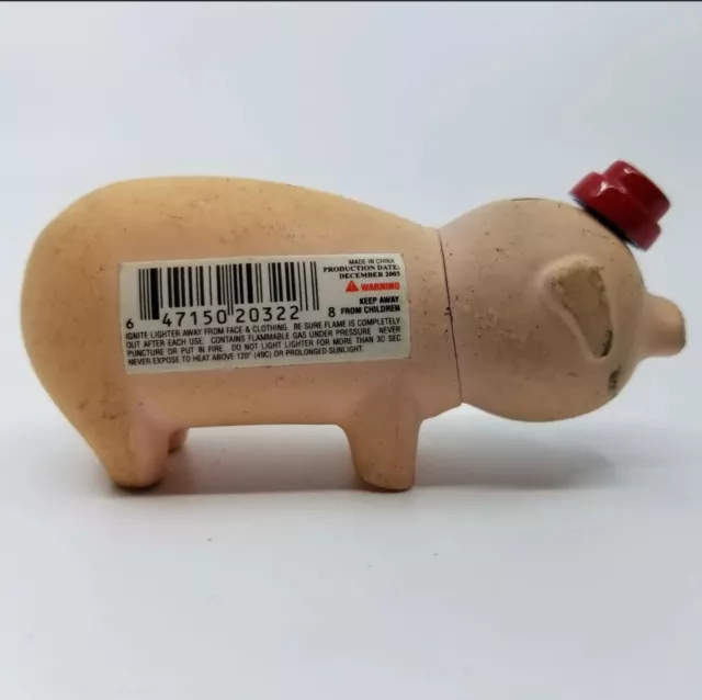 Gei Little Pig Double Flame Ceramic Lighter Cigar Cigarette Butane Fillable 1.5"