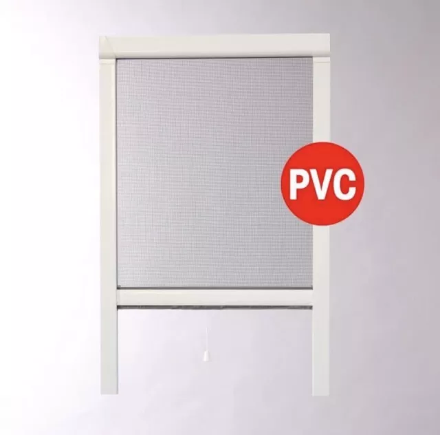 moustiquaire de fenêtre en PVC L80 x H100 cm - recoupable