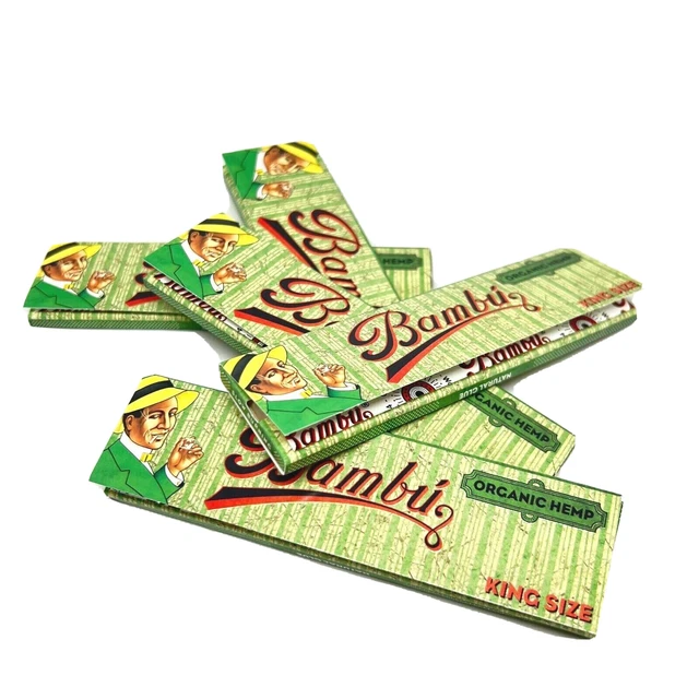 Bambu Organic Hemp King Size Slow Burning Rolling Papers Made in Spain 5 Booklet