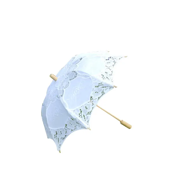 Ombrello da sposa pizzo cotone ricamo ombrellone fatto a mano per