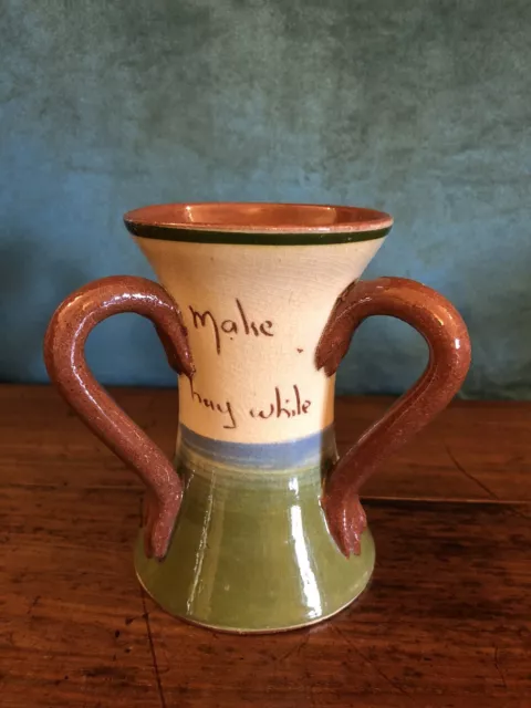 Torquay Pottery Three Handled Motto Ware Mug/Vase