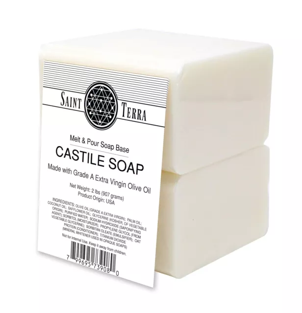 Saint Terra - Castile Melt and Pour Soap Base 2 Pounds