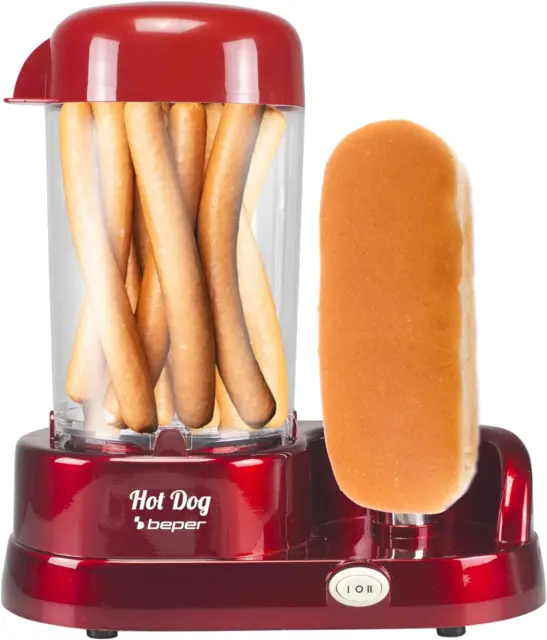 P101CUD501 Macchina per Hotdog a Vapore, 350 W, ABS, Rosso