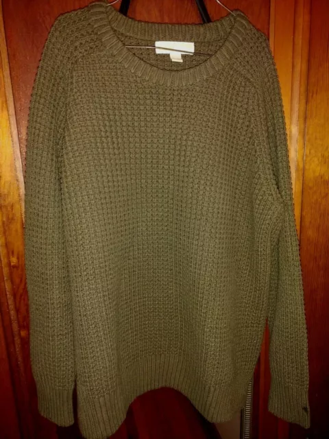 Michael Kors womens olive green Crew Neck sweater Size Medium . Pullover