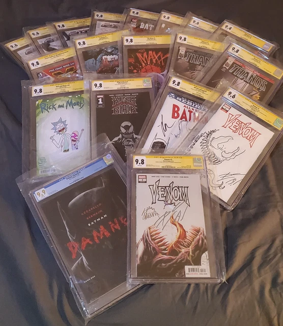Lot Of 19 CGC SS Sketches & Raw Comics Key Issues 1st Appearances Marvel DC etc