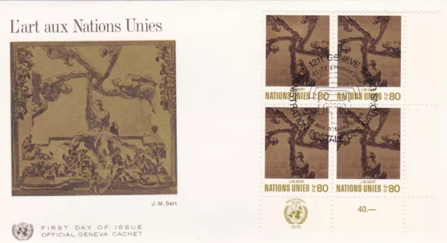 L75 - Enveloppe 1Er Jour - Nations Unies - L'art Aux Nations Unies - 1972 .