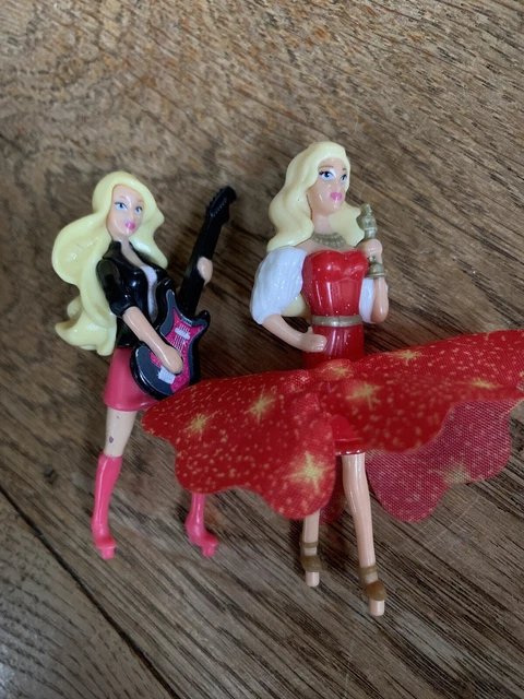 BARBIE KINDER EGG Surprise Toy Figure X 2 Rock Star Barbie