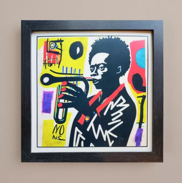 Miles Davis Framed Wooden Art Print Limited Numbered Edition Abstract Jazz
