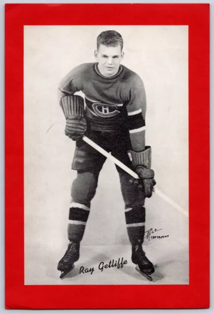 Ray Getliffe 1934-43 Beehive Corn Syrup Group 1 Montreal Canadiens Hockey Photo