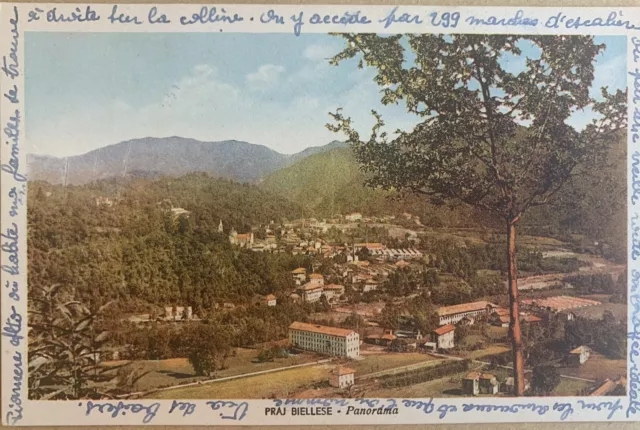 Cartolina Pray Biellese Biella viaggiata 1946