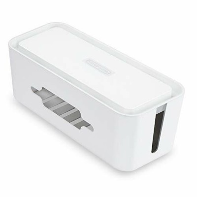 Nero Scatola Organizzatore Cavi Elettrici per USB e Multipresa Ordine 31 × 13,8 × 13 cm 