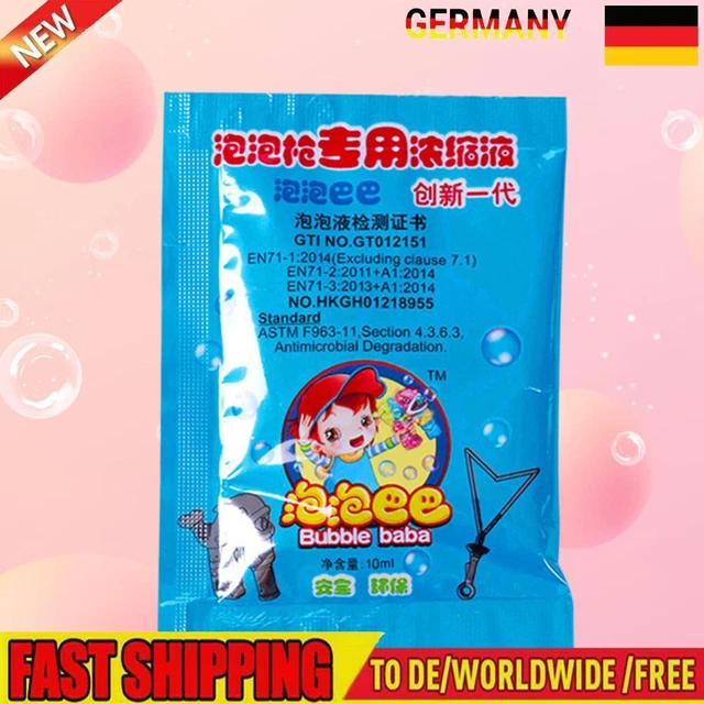 Seifenblasenlösungskonzentrat, ungiftig, sicher, 10 ml Seifenblasenwasser-Nachfü