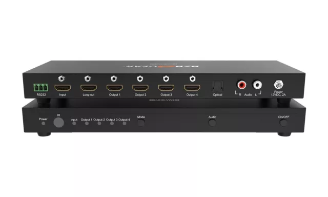 BZBGEAR BG-UHD-VW2X2-b 2X2 4K 60Hz HDMI Video Wall Controller with Audio