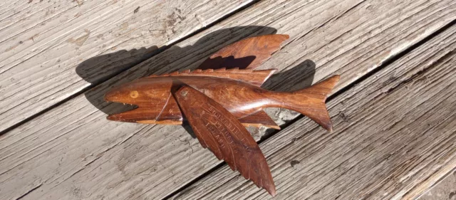 Vintage Carved Wooden Pitcairn Island Flying Fish