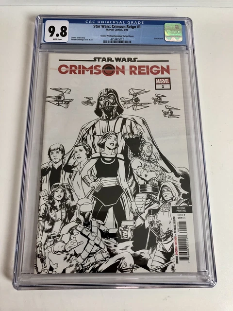 Star Wars Crimson Reign #1 2Nd Print 1:25 Cummings Sketch Variant Cgc 9.8 | Rare