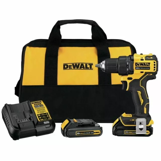 DEWALT DCD708C2 ATOMIC 20V MAX BL Li-Ion 1/2 in. Drill Driver Kit (1.5 Ah) New
