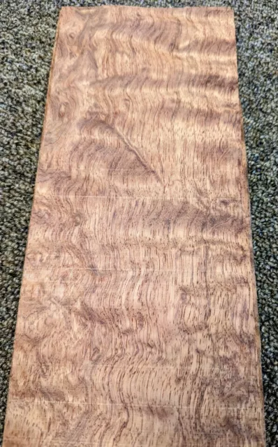 Waterfall Bubinga wood veneer 4" x 10" raw no backing AA grade 1/42" thick
