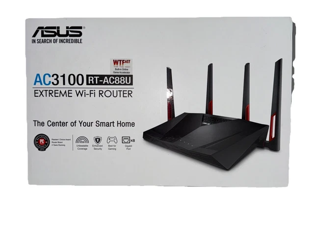 ASUS AC3100 RT-AC88U Dual-Band Extreme Wi-Fi Gaming Gigabit Router $126 ...