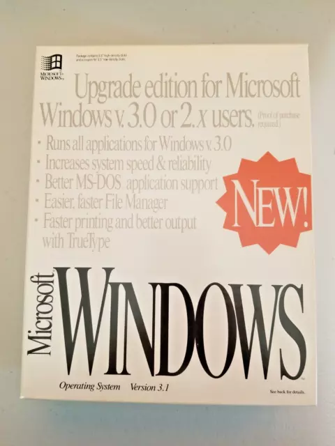 Microsoft MS 1992 Windows 3.1 Operating System 3.5" Disks, Diagnostics - Vintage