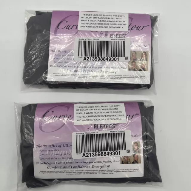 2 Breezies Curve & Contour Smoothing Shape Thigh Slimmer A213598 Plus 2X GrayNew