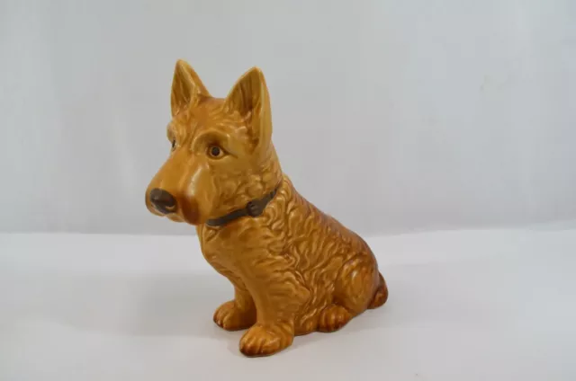 Scottish Terrier Dog Figurine Sylvac England Corgi Scottie Puppy Dog Statue Vtg