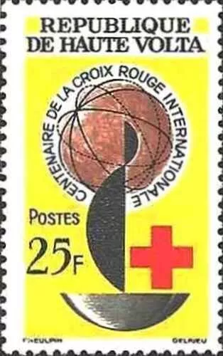 Timbre Croix rouge Haute Volta 129 ** (74363FF)