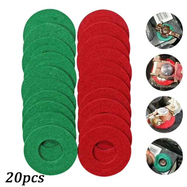 20 Anti Corrosion Washers Car Battery Terminal Washers Felt Green+ Red PART