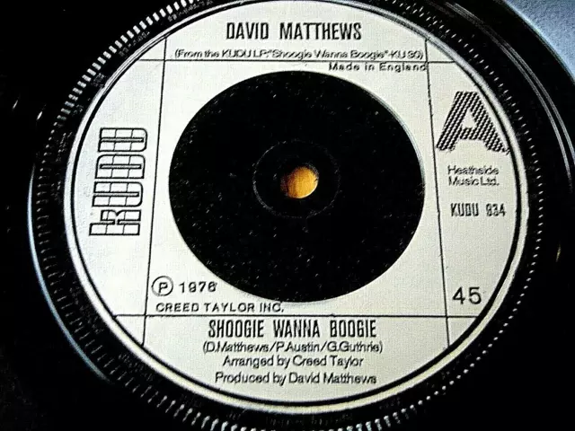 David Matthews - Shoogie Wanna Boogie  7" Vinyl (Ex)