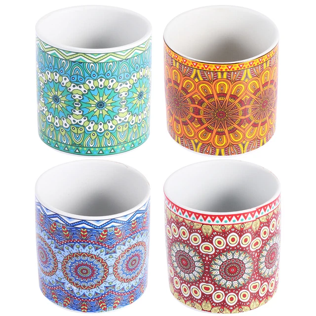 4PCS Sukkulenten Garten Topf Porzellan Töpfe Kleine Topf Sukkulenten Töpfe
