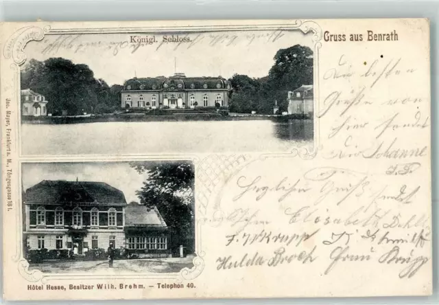 13274061 - 4000 Benrath Koenigl. Schloss Hotel Hesse Duesseldorf Stadtkreis 1903