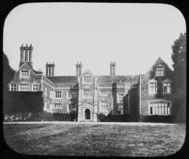 Glas magische Laterne Rutsche COLDHAM HALL STANNINGFIELD C1890 FOTO SUFFOLK