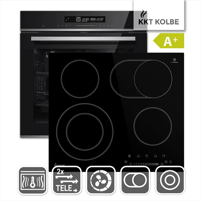 Cuisinière: 60cm Four encastrable EB8017ED + 59cm Plaque Eletrique KFS59RL