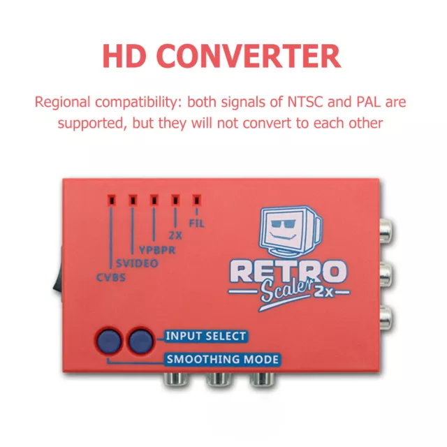 HD Converter No Delay HD Changer Compatible with Vic20 Atari2600 Msx Nes N64 Ngc 3