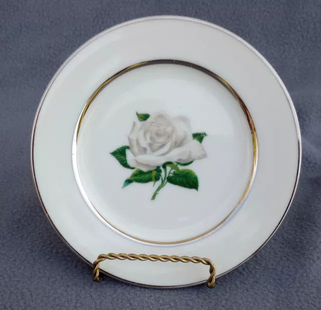 Embassy Vitrified White Rose - Bread & Butter Plate - 6 3/8" Diameter