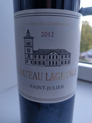 ancienne etiquette vin chateau Lagrange Bordeaux saint julien wine label HM 