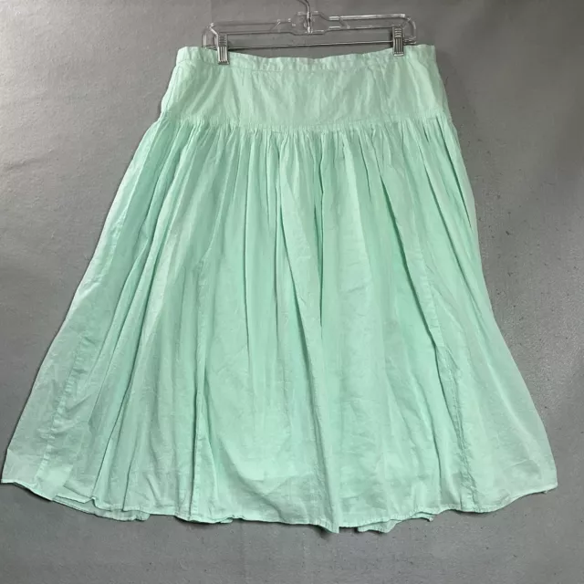 Grace Elements Skirt Womens Extra Large Green Midi Boho Coastal Cottagecore