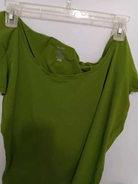 Mossimo Womens T-shirt Round Neck Short Sleeve Sz XXL Green  Basic  Soft Casual