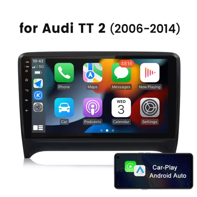 Carplay For Audi TT 2 2006-2014 Car Stereo Radio Player GPS SAT NAV BT Head Unit