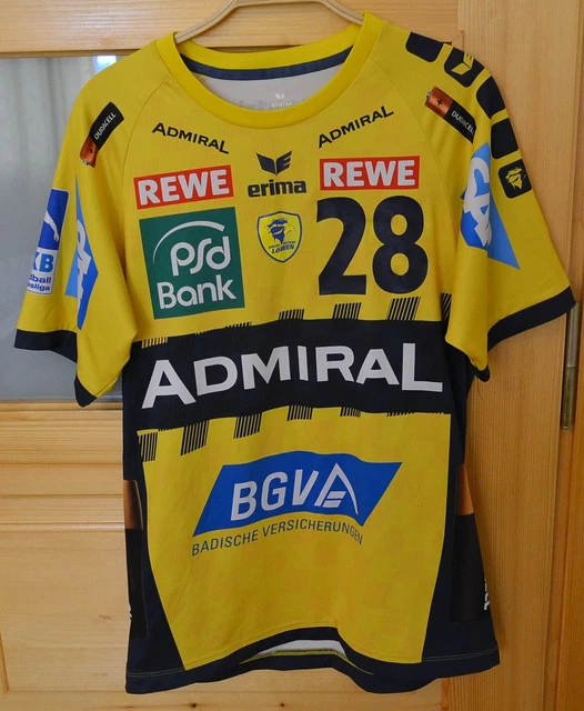Rhein-Neckar Löwen, Rhein-Neckar Lowen, Handball Shirt by Erima, #28 Taleski, M