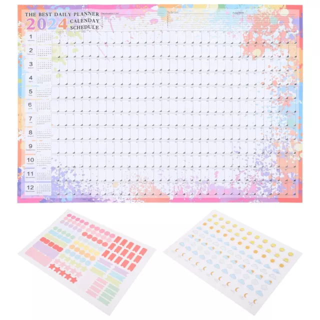 2024-2025 Monthly Planner Full Year Calendar One Page Wall Memo Pad Timing