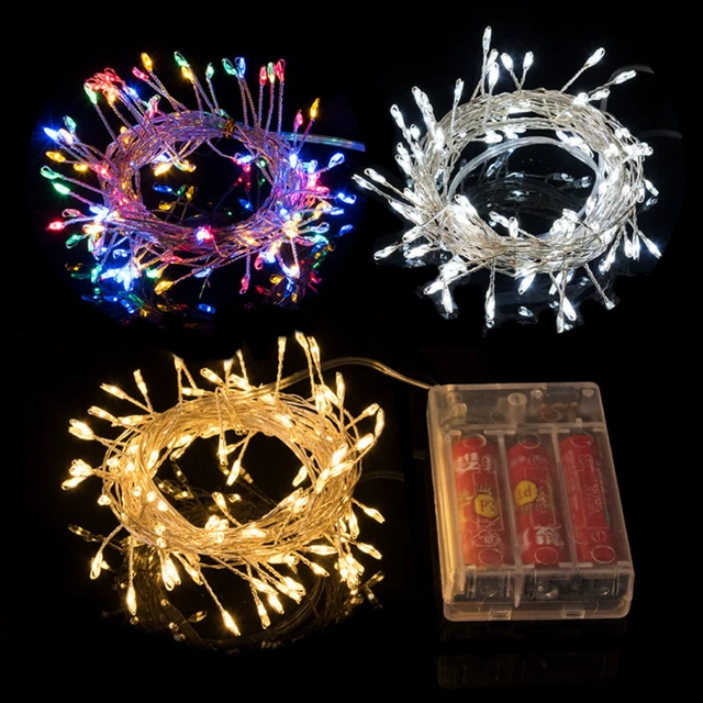 100/200 LED FIRECRACKER String Lights USB Copper Wire Fairy Lights Xmas ...