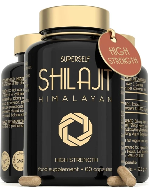 Shilajit Pur Himalayan 60 Gélules - Support Vitalité, Vegan, Expiration 2027